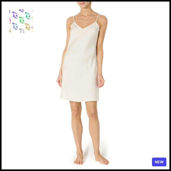 Other - Satin Slip Nightgown Elegant Minimal Chic Lounge Sleepwear Adjustable Straps